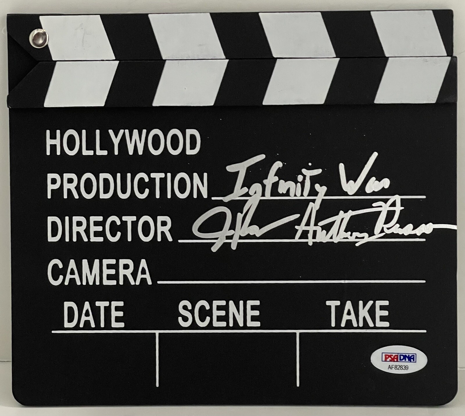 Anthony & Joe Russo Signed Directors Clapboard Infinity War Marvel PSA/DNA COA