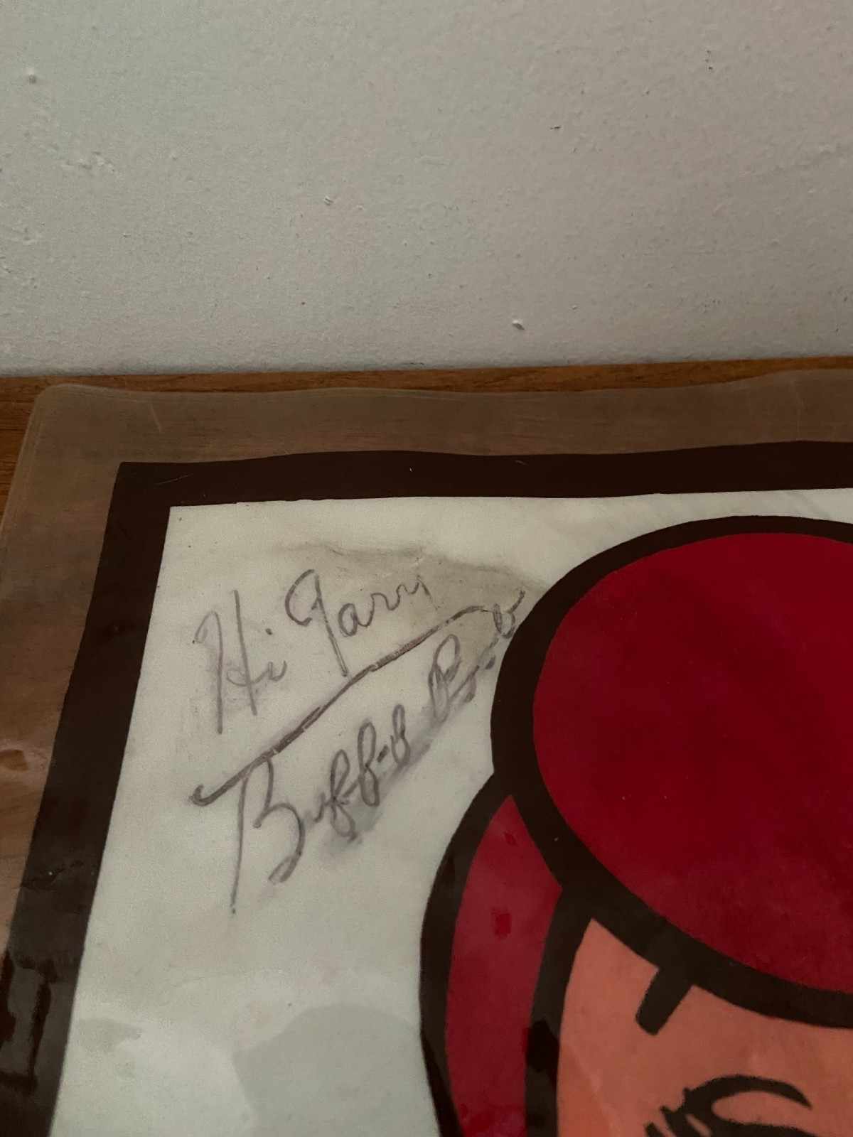Genuine NBC Buffalo Bob Smith SIGNED Howdy Doody Placemat C&H Plastics Vintage
