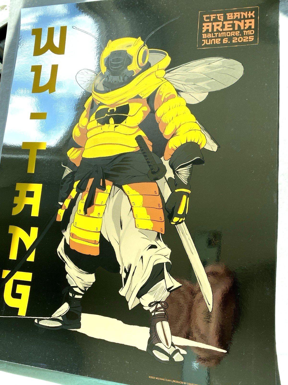 OFFICIAL WU-TANG CLAN SILVER FOIL POSTER Baltimore MD June 6 2025 #/35 AUTHENTIC