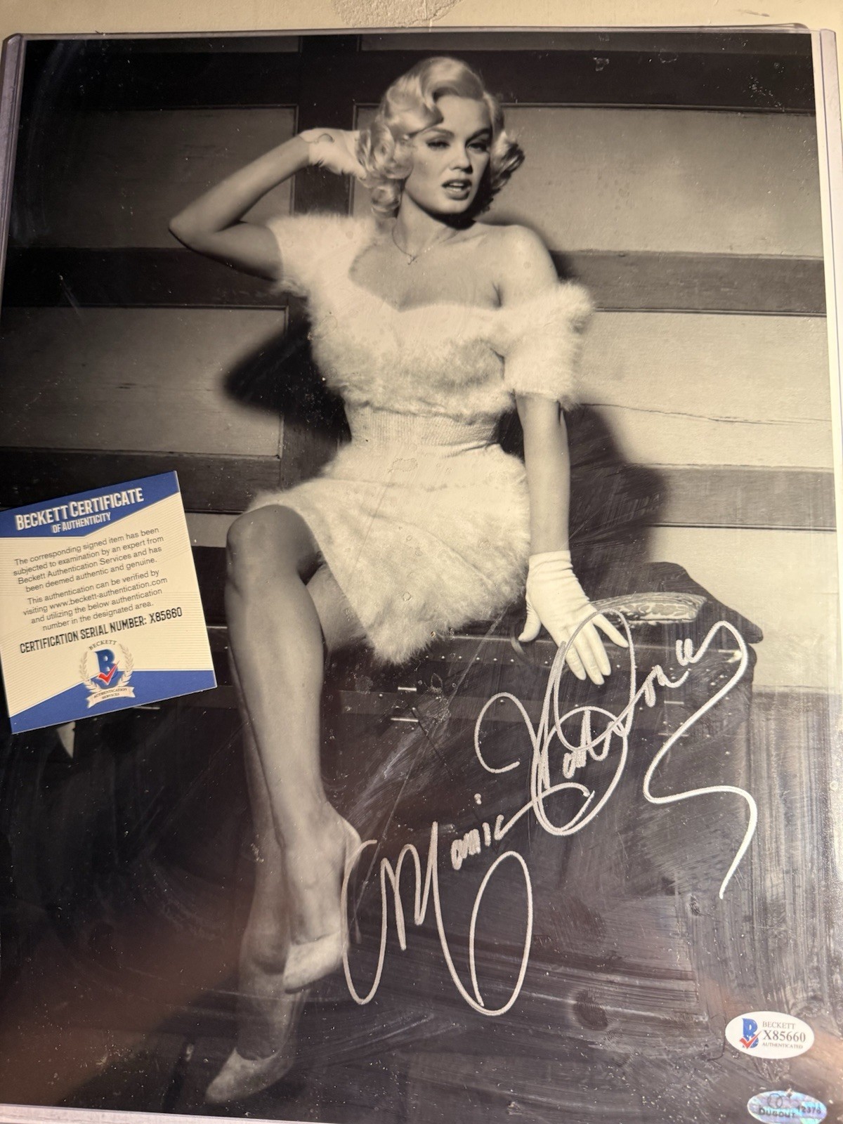 MAMIE VAN DOREN ORIGINAL AUTHENTIC AUTOGRAPH 11×14 B/W PHOTO W/BECKETT COA! NICE