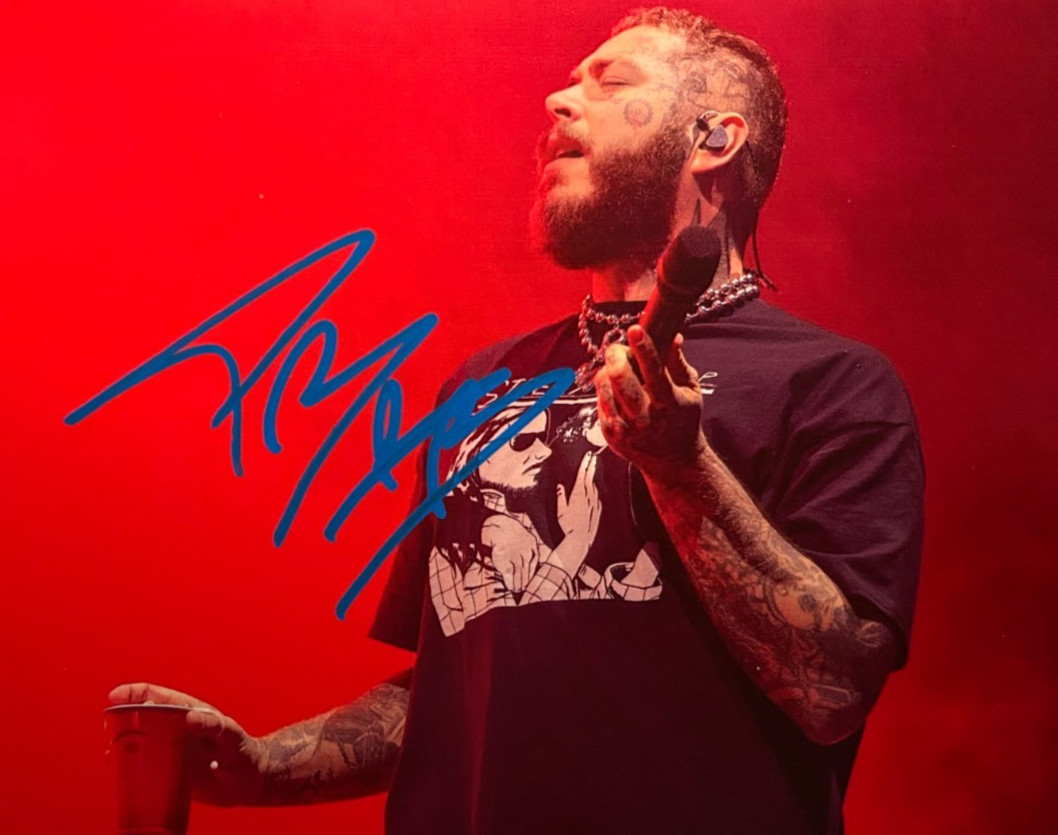 POST MALONE Signed 7×5″ Authentic Original Autograph GENUINE w/COA