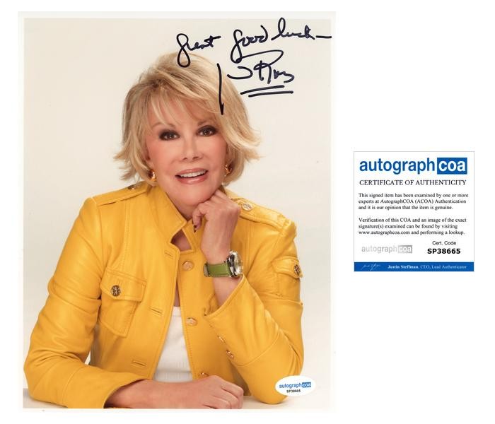 Joan Rivers “The Joan Rivers Show” Comedy AUTOGRAPH Signed 8×10 Photo ACOA