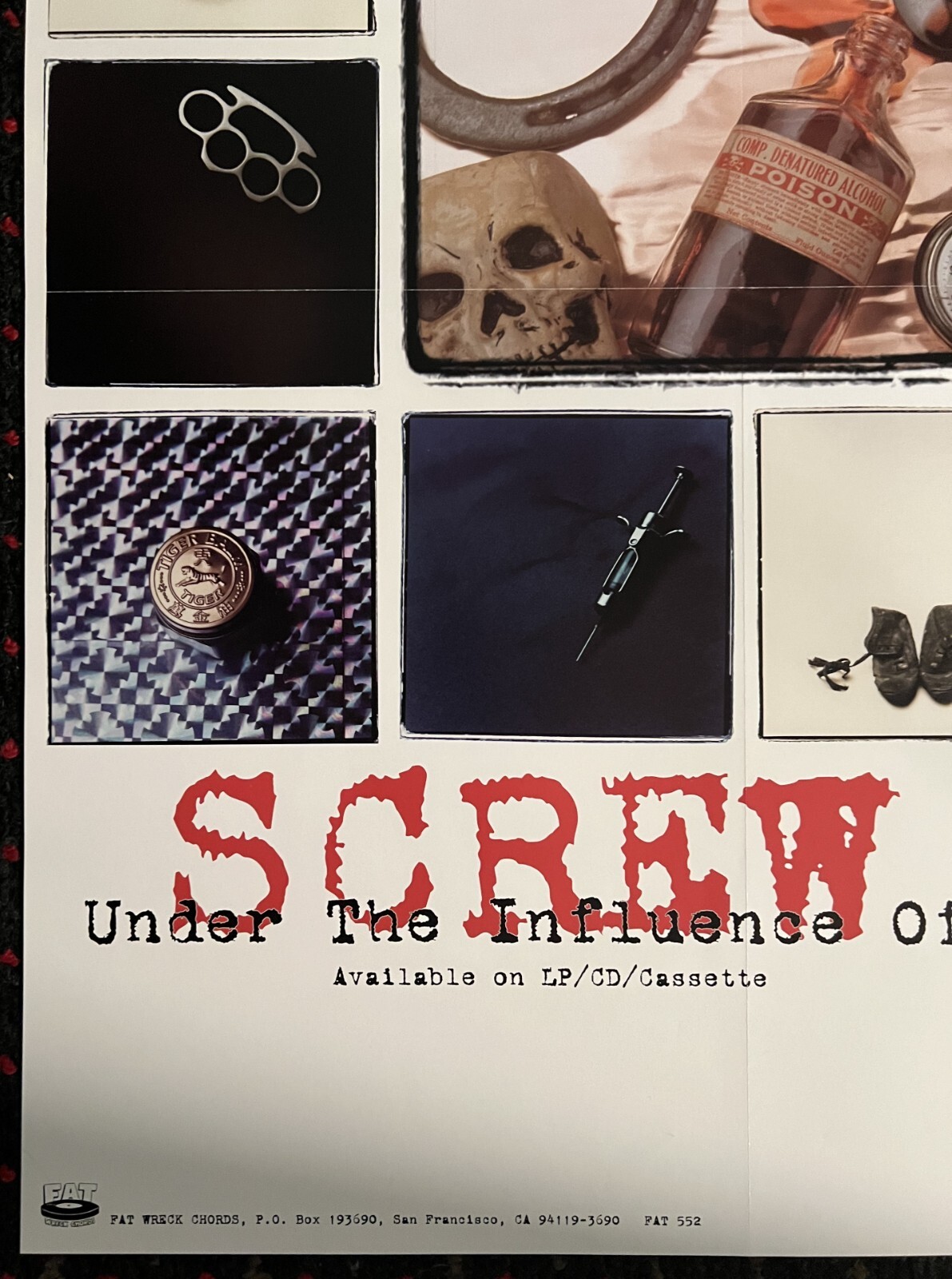 SCREW 32 Under the Influence of Bad People 18×24 record store promo poster PUNK