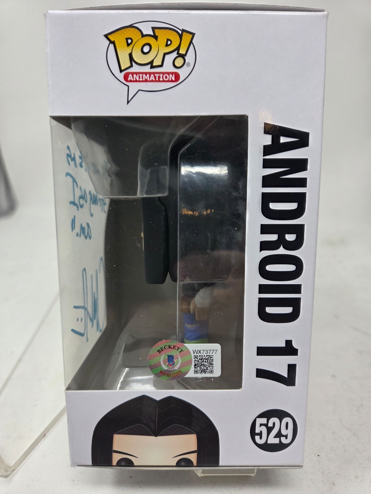 Android 17 signed Dragon Ball Z Super Funko Pop Figure Chuck Huber Beckett
