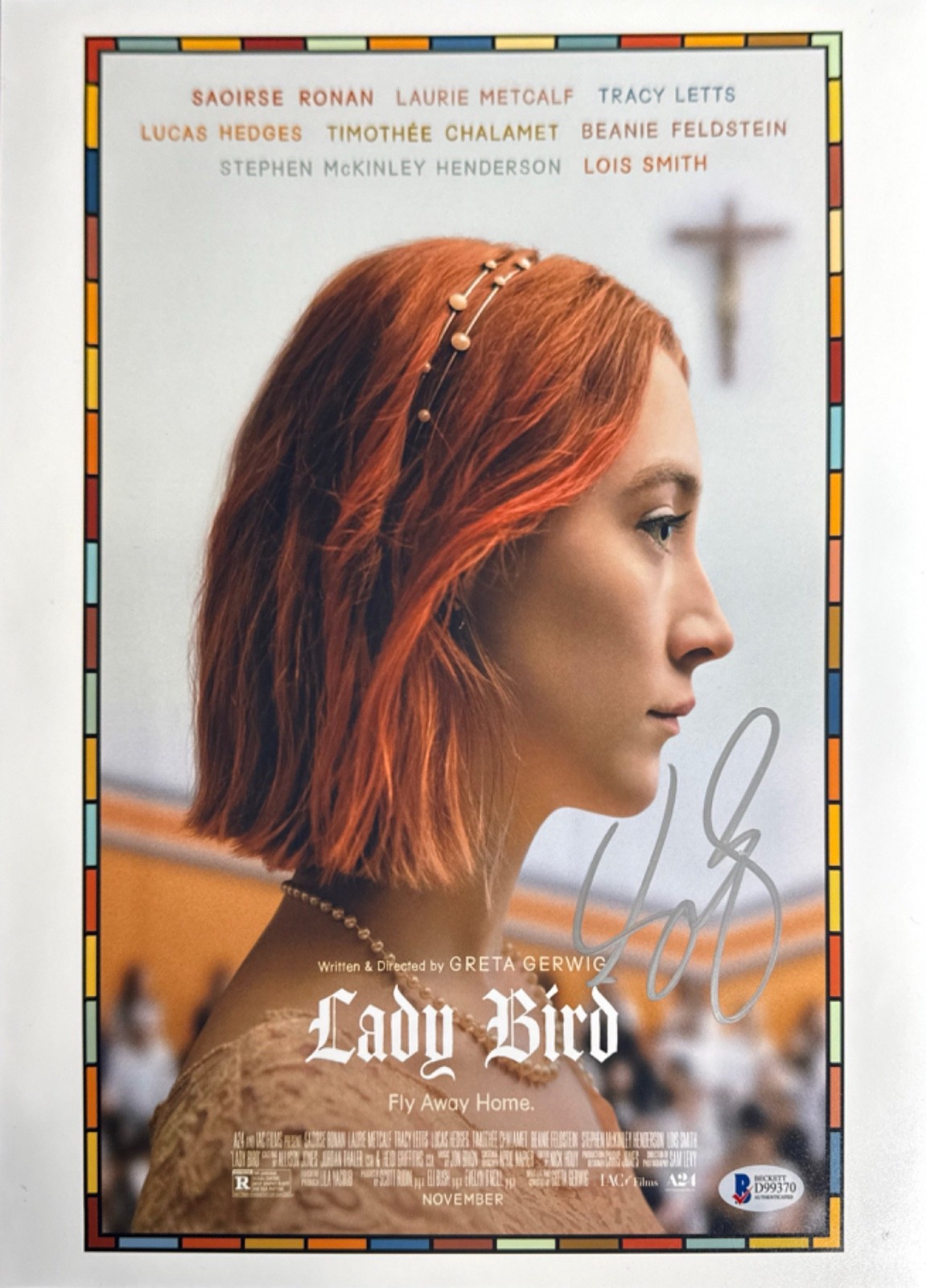 Greta Gerwig Signed 11×14 Lady Bird Movie Poster BAS D99370