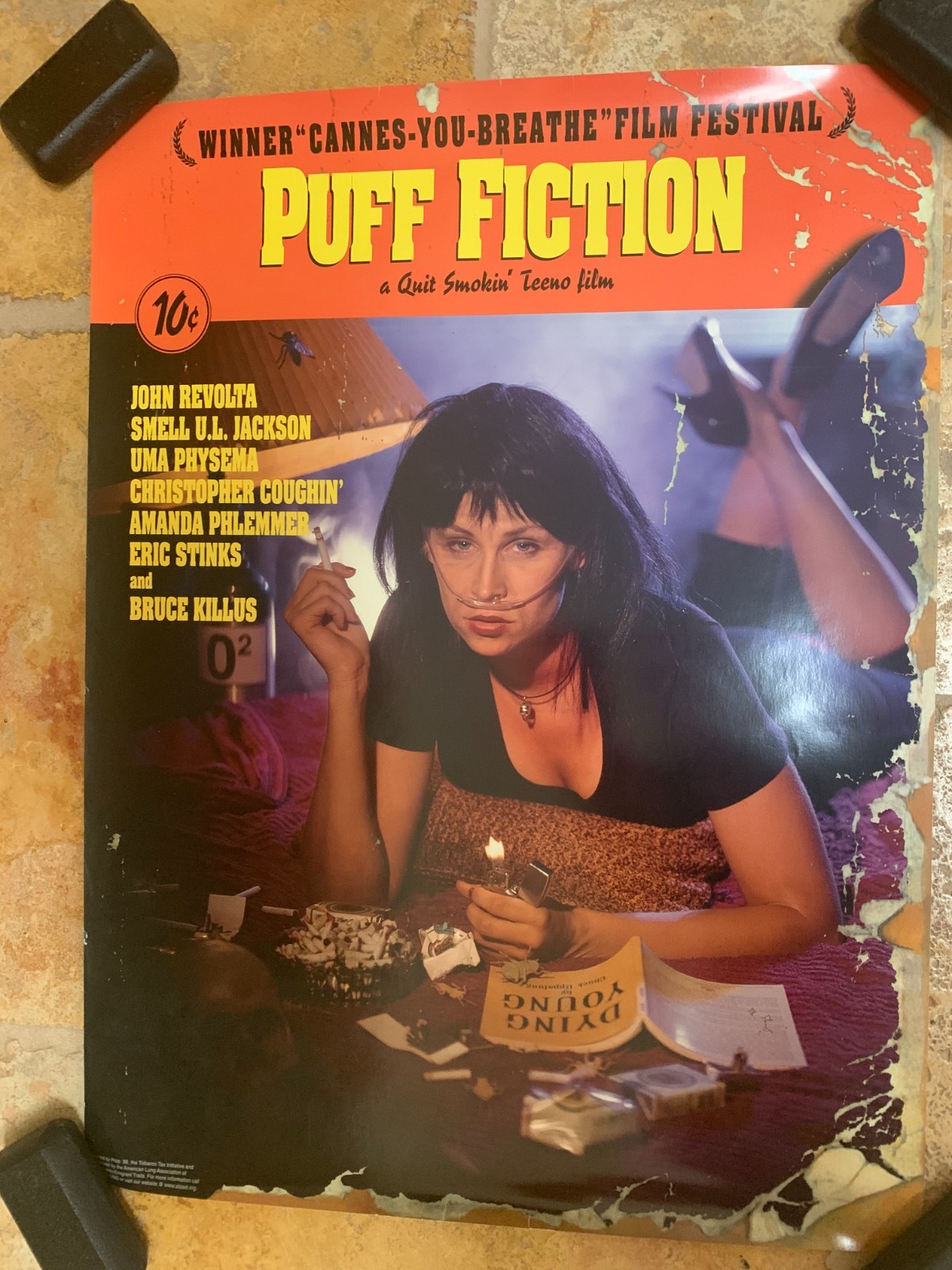 Pulp Fiction Parody Movie Poster “Puff Fiction” Extremely Rare 18″ x 24″ size