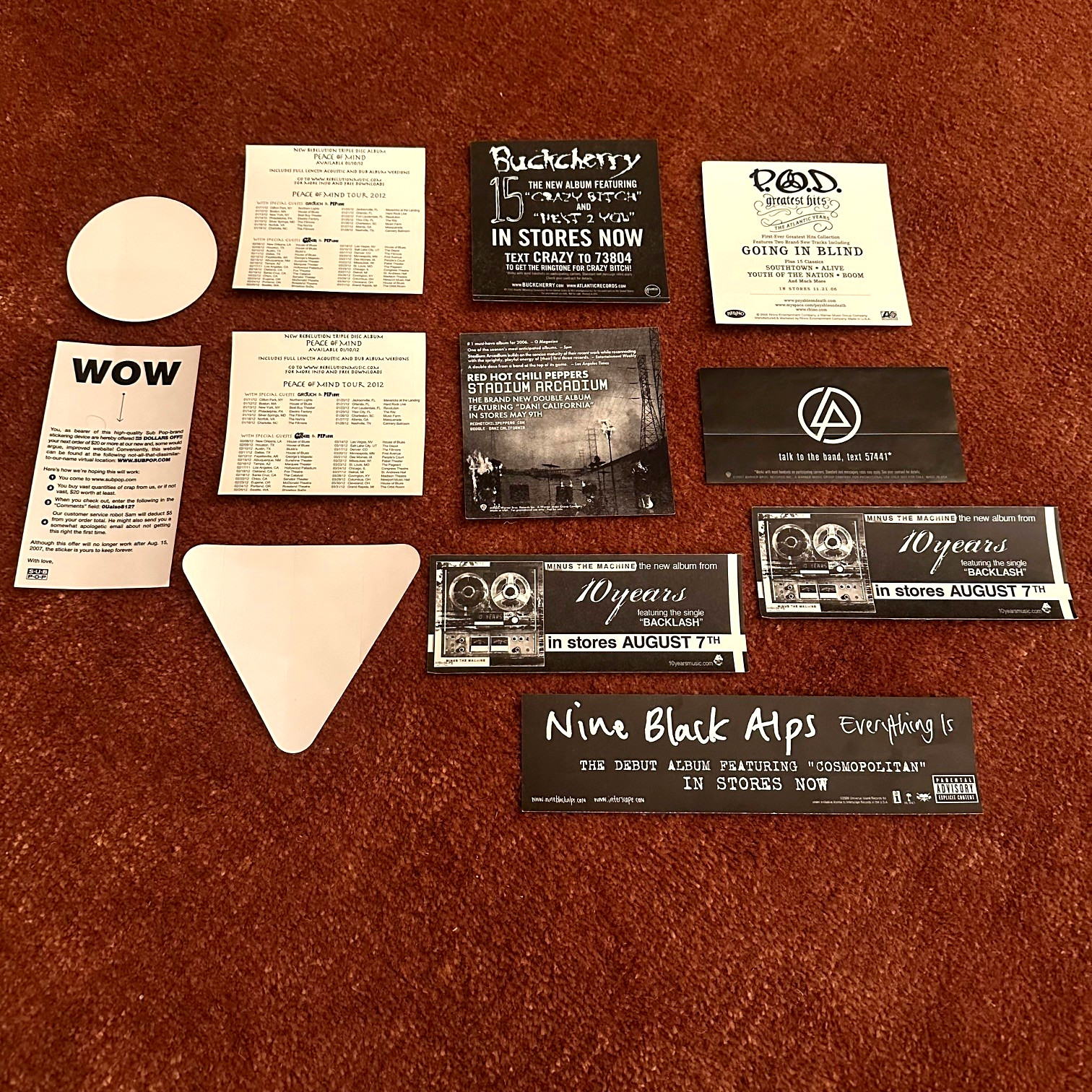 Lot of 15 Alternative Hard Rock and Metal Band STICKERS