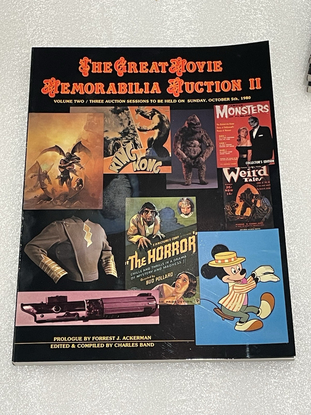 1980 Great Movie Memorabilia Auction II Catalog Forrest J Ackerman Charles Band