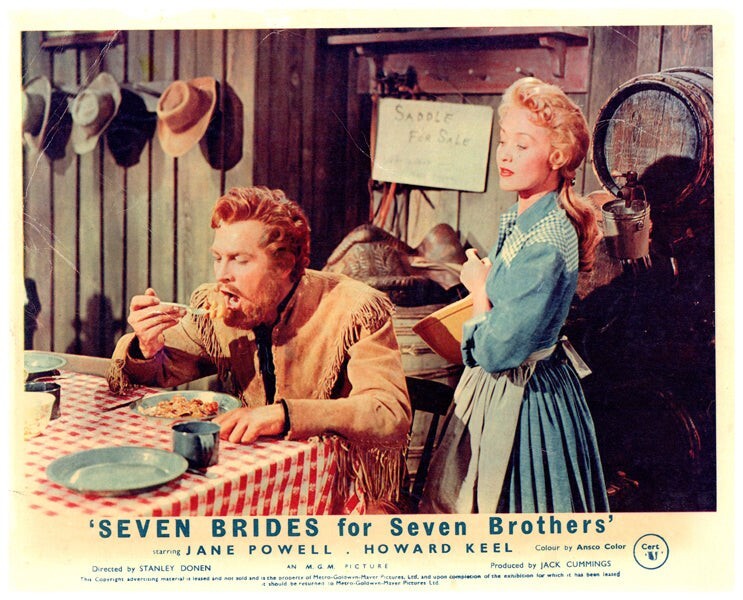 Seven Brides for Seven Brothers Original Lobby Card Jane Powell Howard Keel 1954