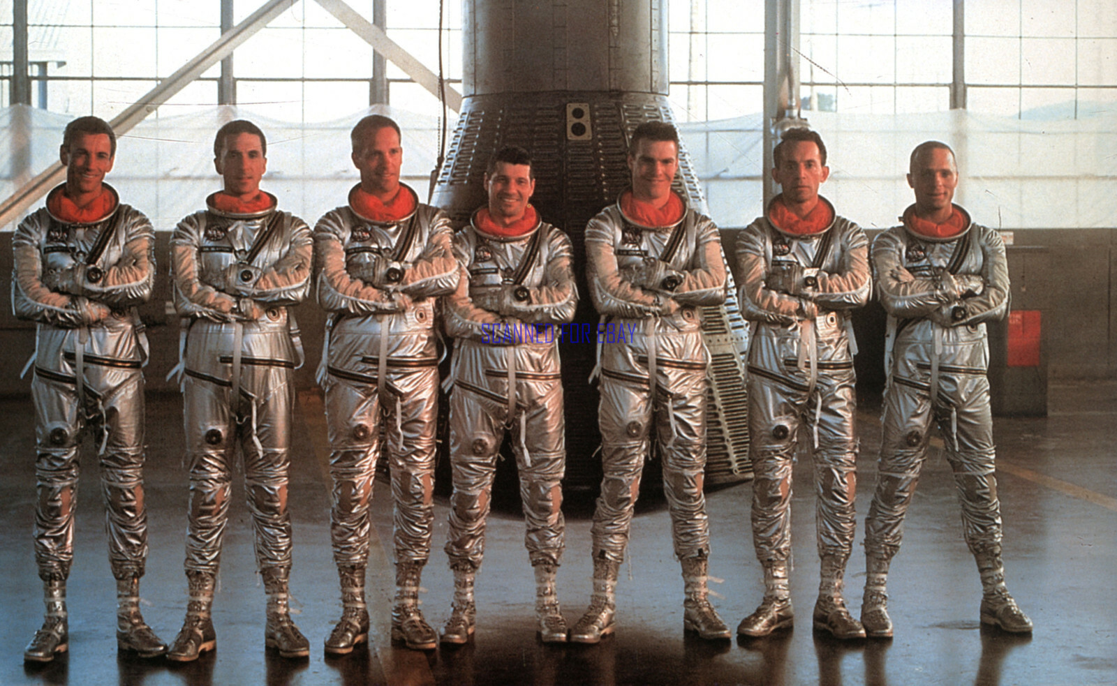 THE RIGHT STUFF GREAT FULL CAST PHOTO OF MERCURY 7 ASTRONAUTS