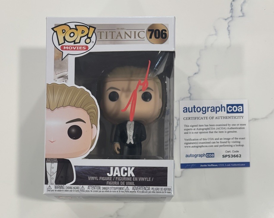 Leonardo Dicaprio Titanic Jack Signed Autographed Funko POP #706 ACOA