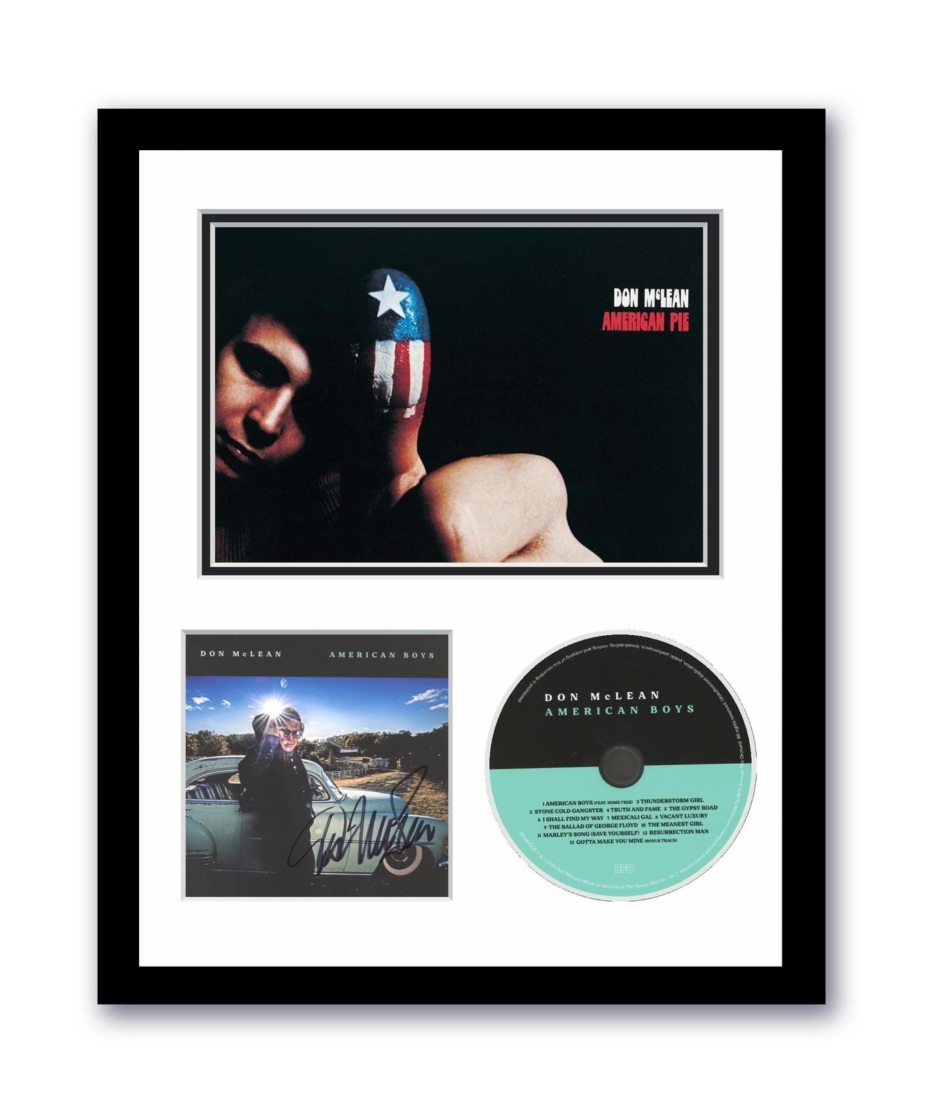 Don McLean Autographed Signed 11×14 Custom Framed CD Photo American Boys ACOA