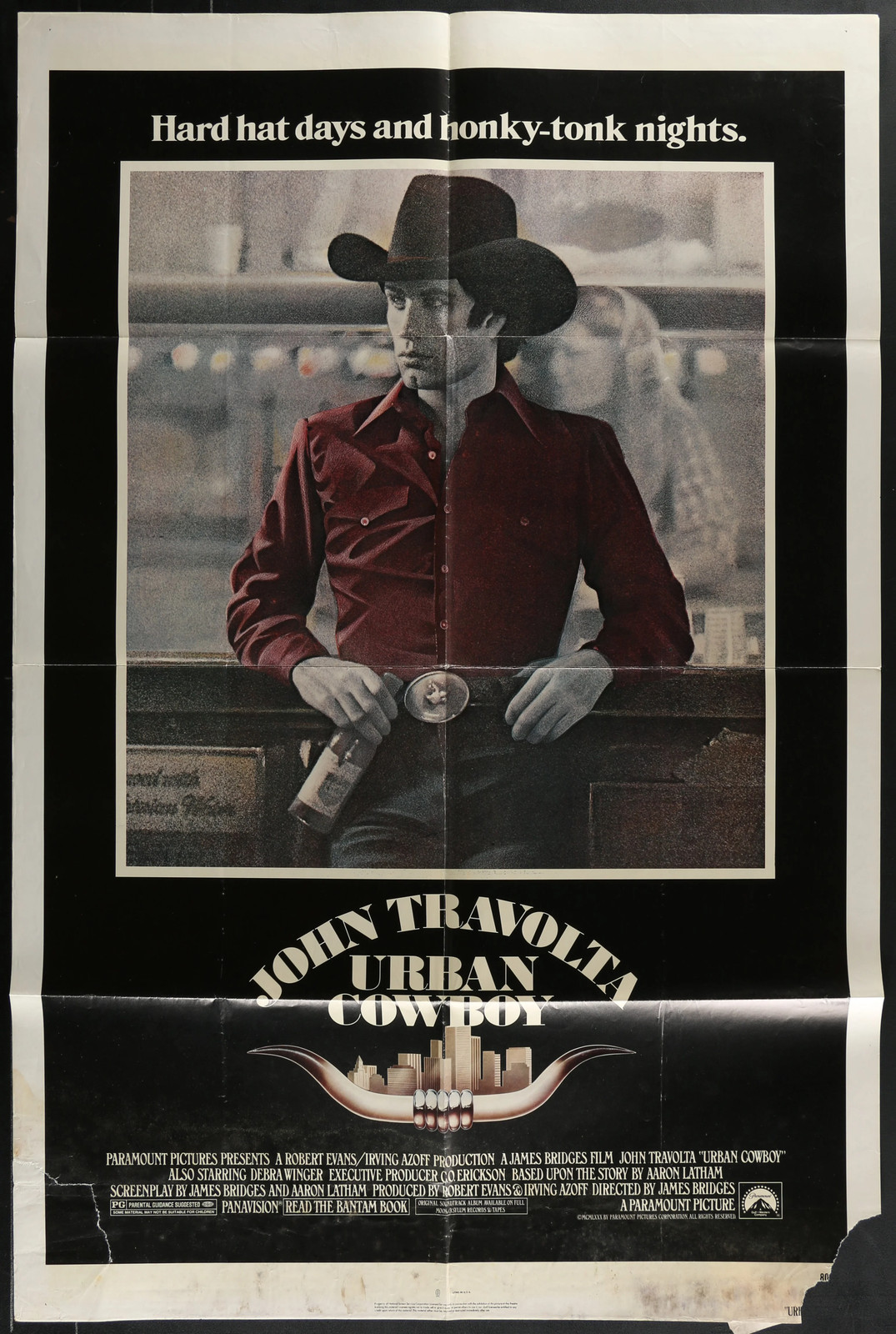Urban Cowboy 1980 Original Movie Poster 27×41 John Travolta Debra Winger