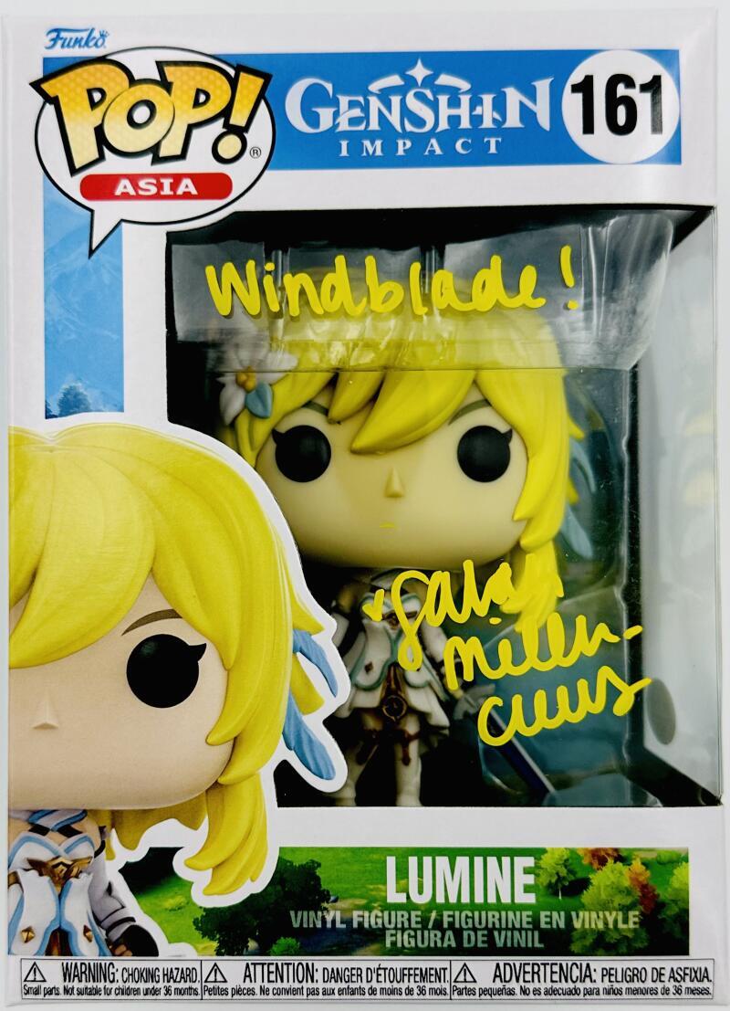 SARAH MILLER CREWS SIGNED LUMINE FUNKO POP 161 GENSHIN IMPACT AUTOGRAPH JSA 368