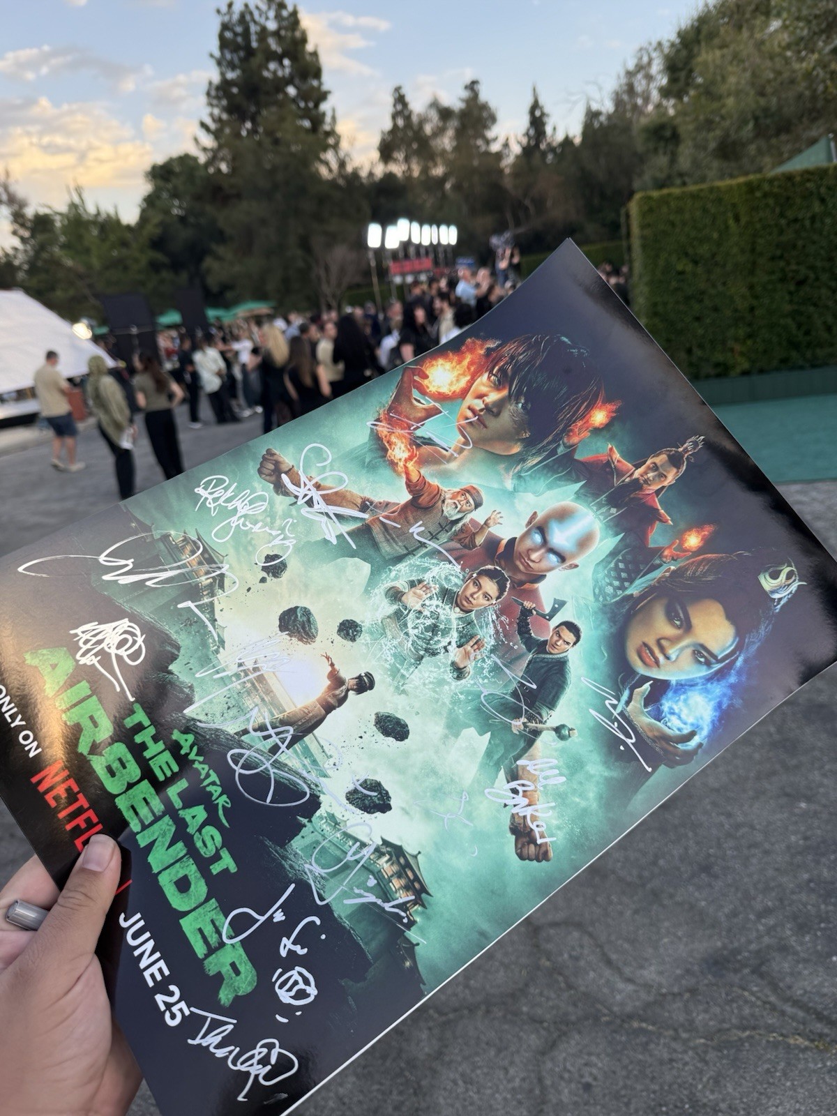 Avatar Season 2 Signed 12×18 Mini Poster Los Angeles Premiere Cast And Crew SWAU