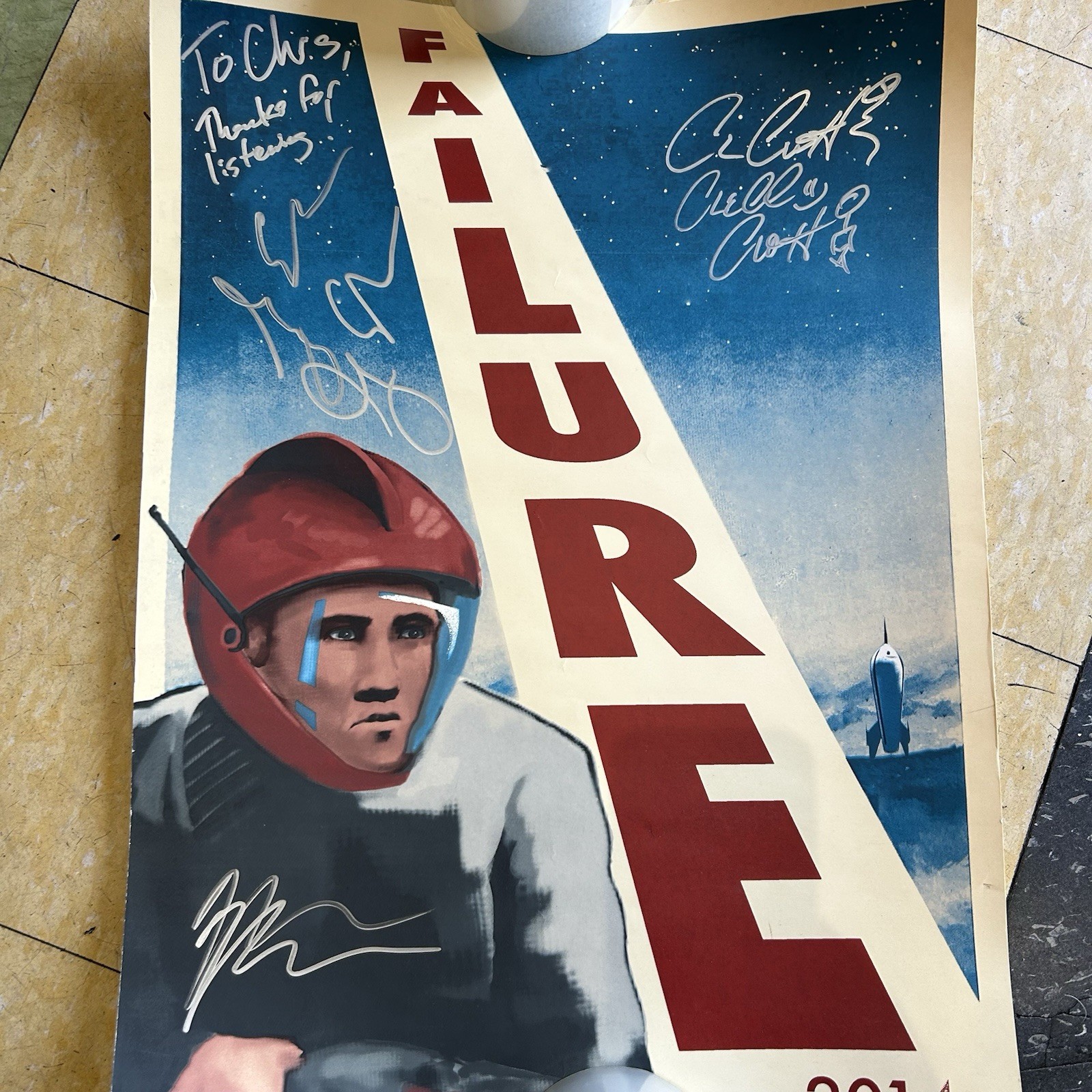 FAILURE SIGNED NUMBERED 2014 TOUR POSTER PRINT 16×23” RR-Y26 VP / B4B