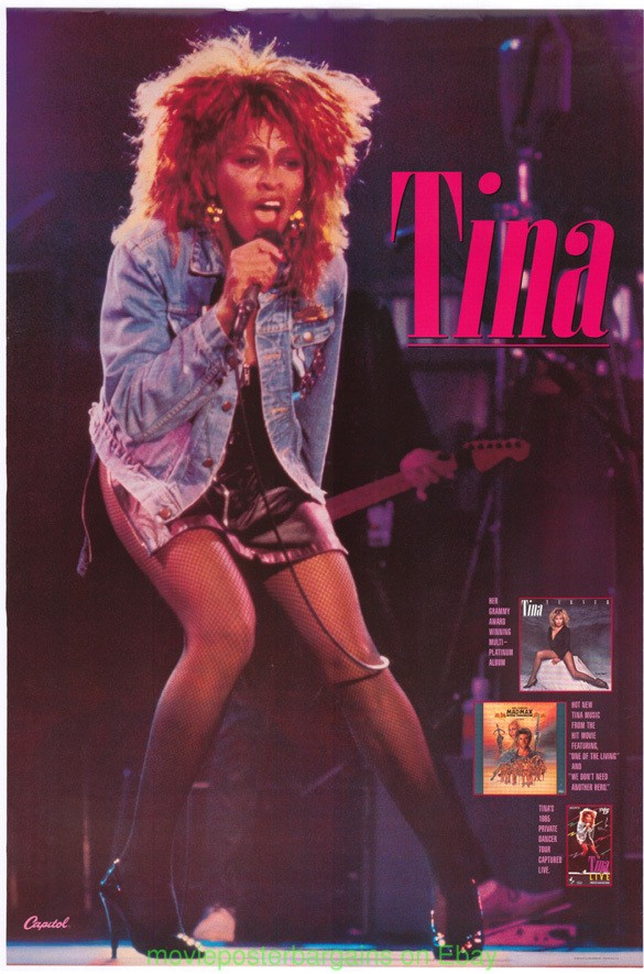 TINA TURNER POSTER ORIGINAL Capitol Records 1985 ALBUM PROMOTIONAL