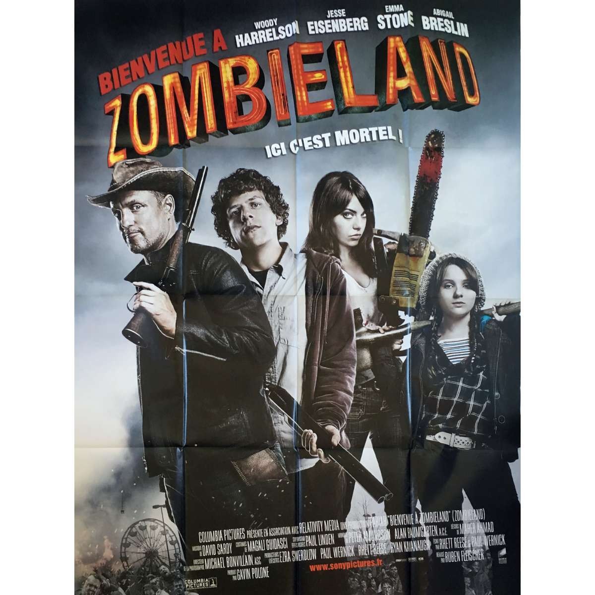 ZOMBIELAND Movie Poster – 47×63 in. – 2009 – Ruben Fleischer, Woody Harrelson