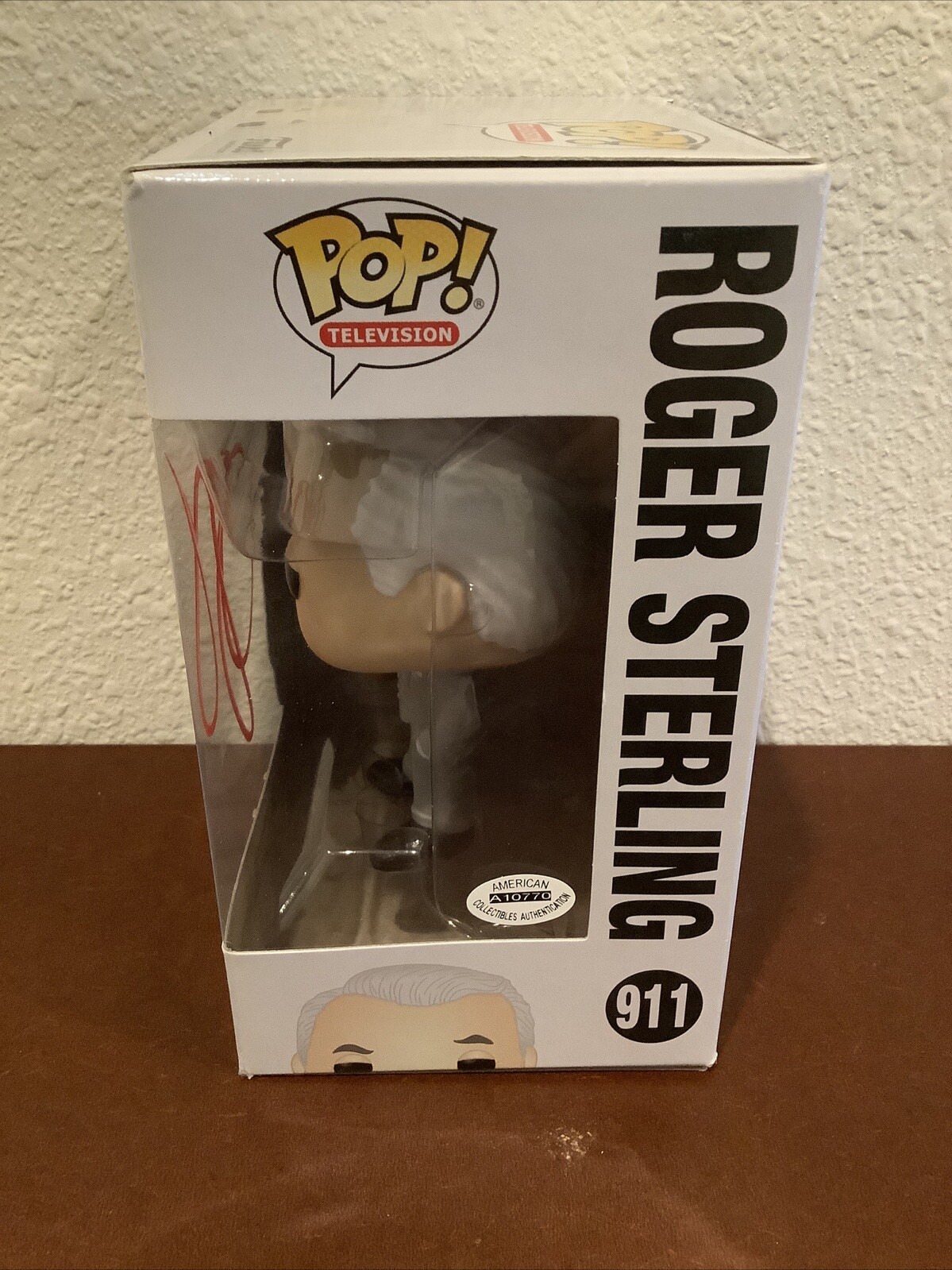 John Slattery Signed Autographed Funko Pop 911 Roger Sterling MadMen With COA