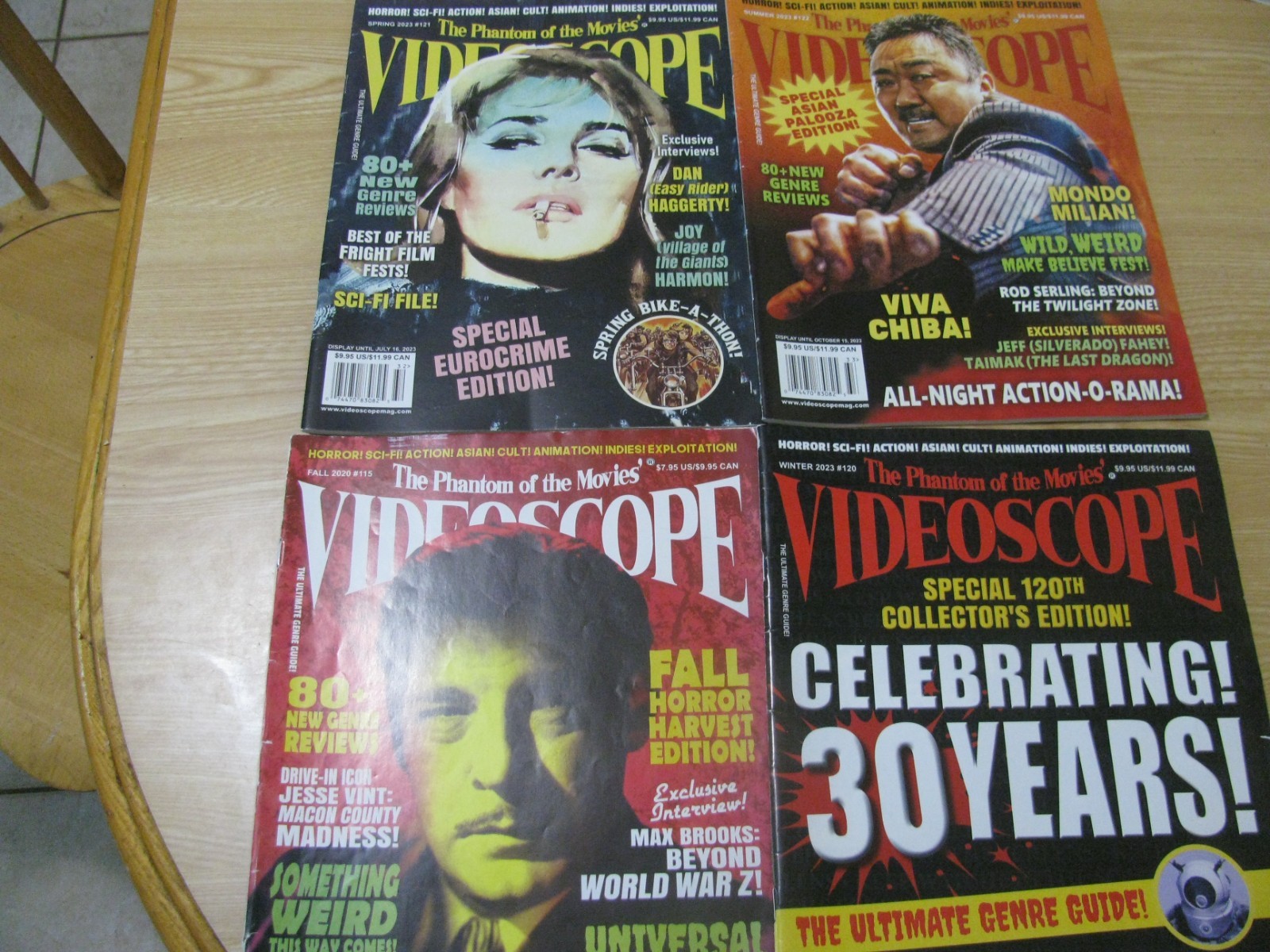 2020 – 2023 ‘ VIDEOSCOPE ‘ FILM MOVIE MAGAZINE LOT ( 4 DIFF ) $2 EACH
