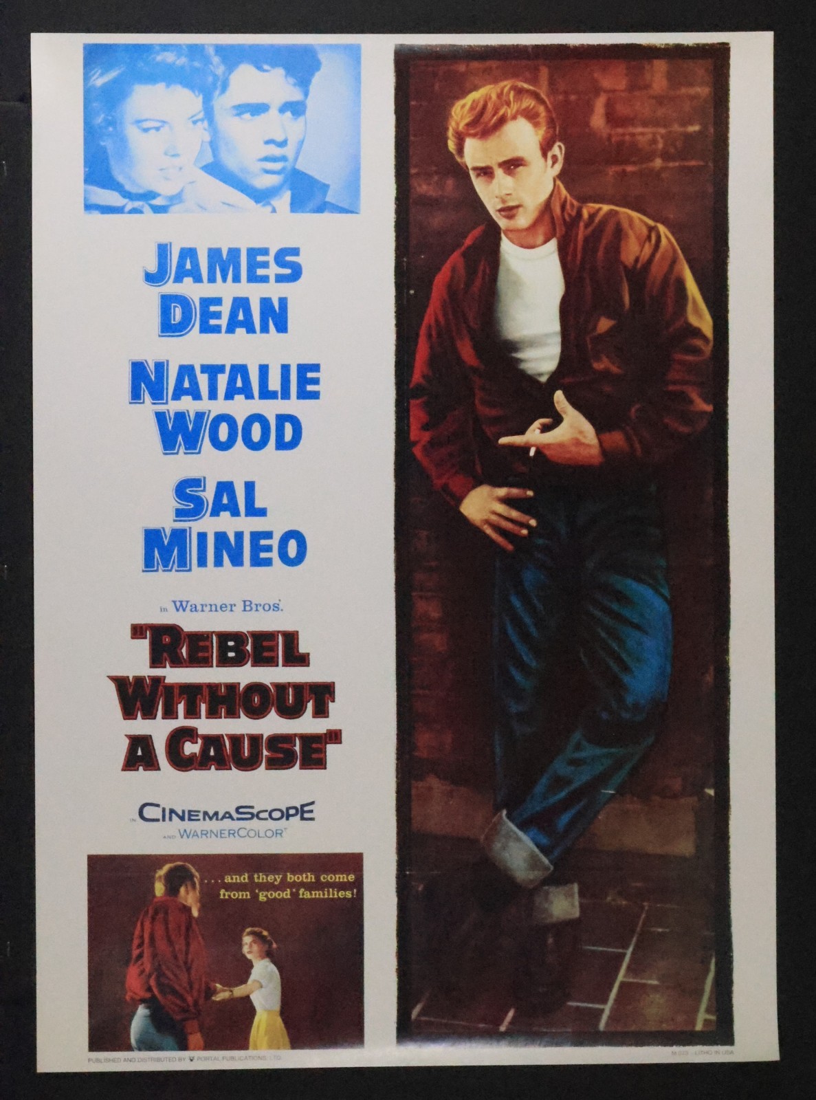 “Rebel Without A Cause” Beautiful Reprint Poster.James Dean. Natalie Wood.20×28
