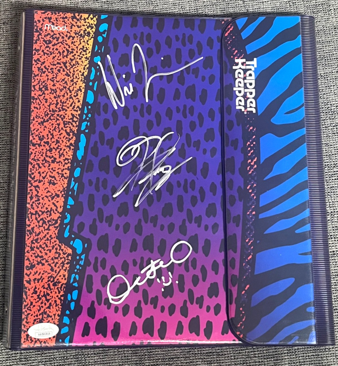 BOY MEETS WORLD CAST SIGNED DANIELLE FISHEL STRONG FRIEDLE TRAPPER KEEPER – JSA