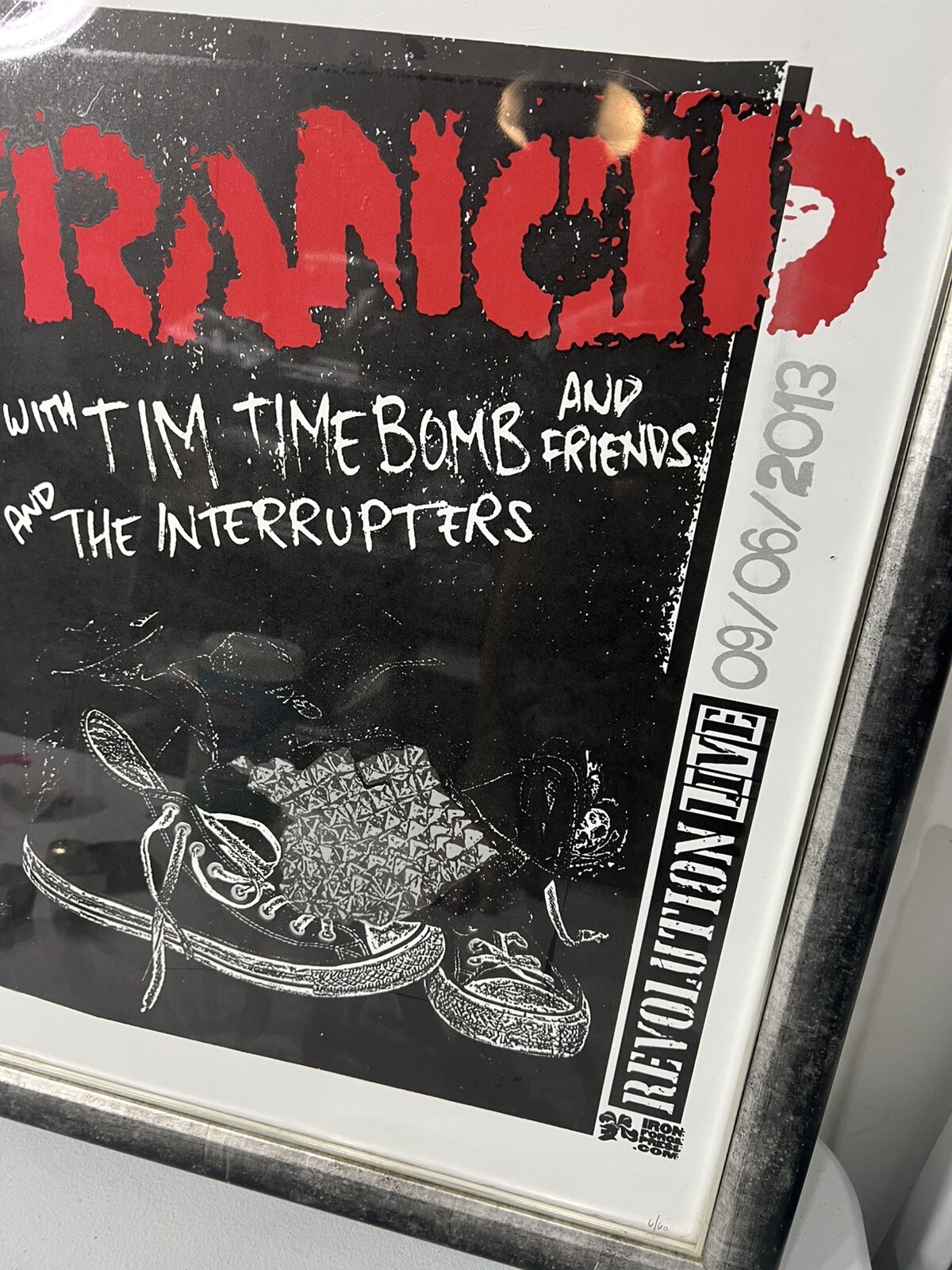 2013 Rancid Limited Edition Print Revolution Live #/60 Tour Poster Music Read