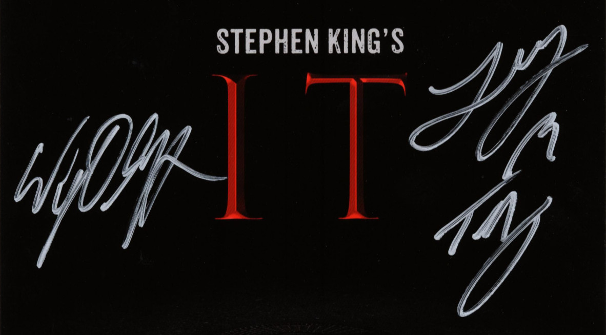 IT Stephen King Film Cast Multi Autographed Signed Poster Photo AMCo COA 15167