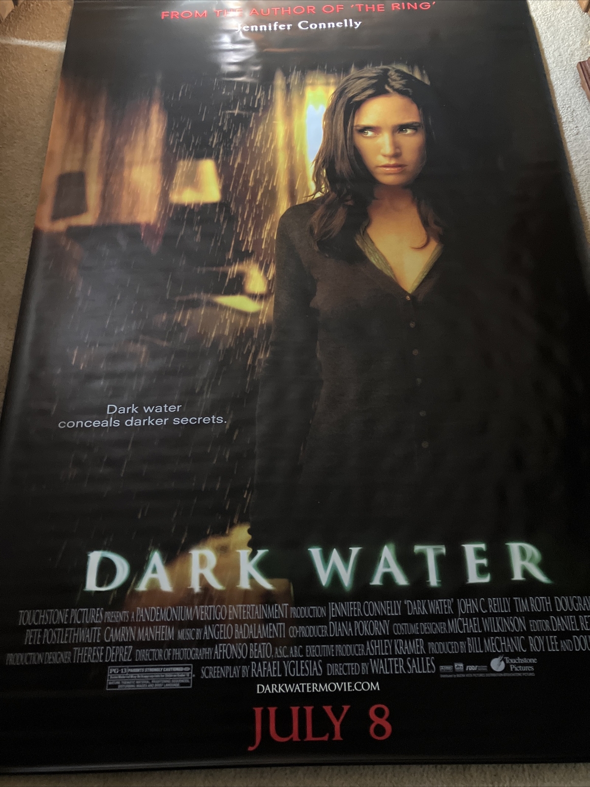 Dark Water 2005 HUGE 6′ x 9′ Vinyl Movie Banner New Unused Jennifer Connelly