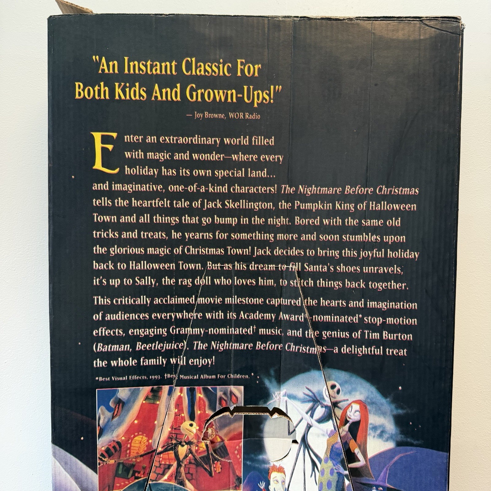 VTG Store Display Standee Nightmare Before Christmas VHS Release 37”x 20” RARE!!