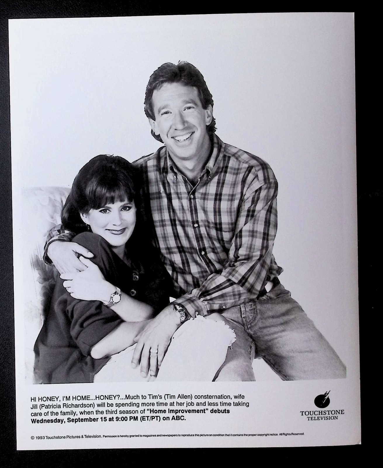 Tim Allen Patricia Richardson Home Improvement Original 1993 ABC Touchstone Publ