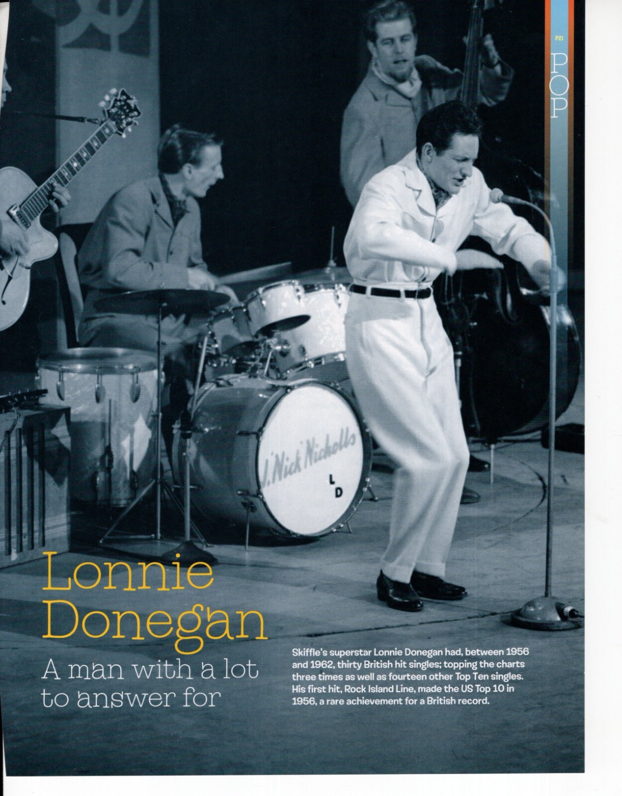 Lonnie Donegan Magazine Photo Clipping 1 Page C1303