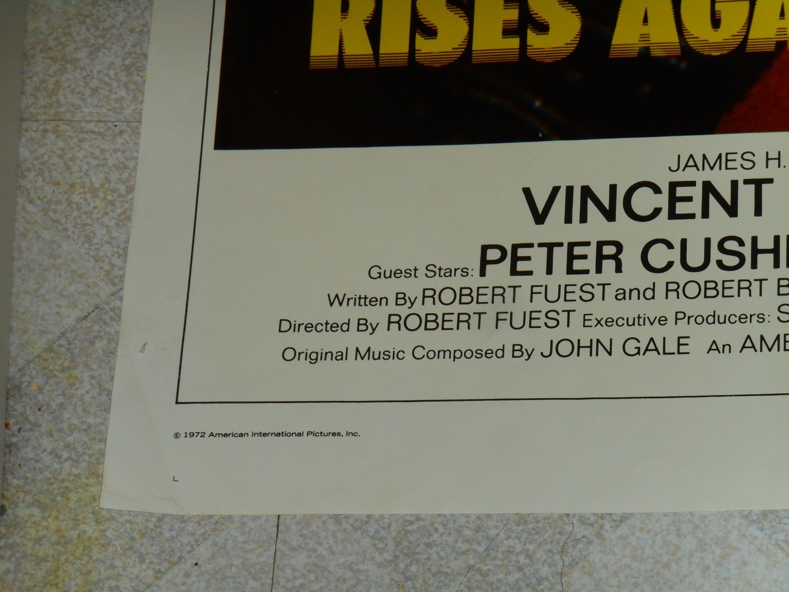 original DR. PHIBES RISES AGAIN one-sheet movie poster