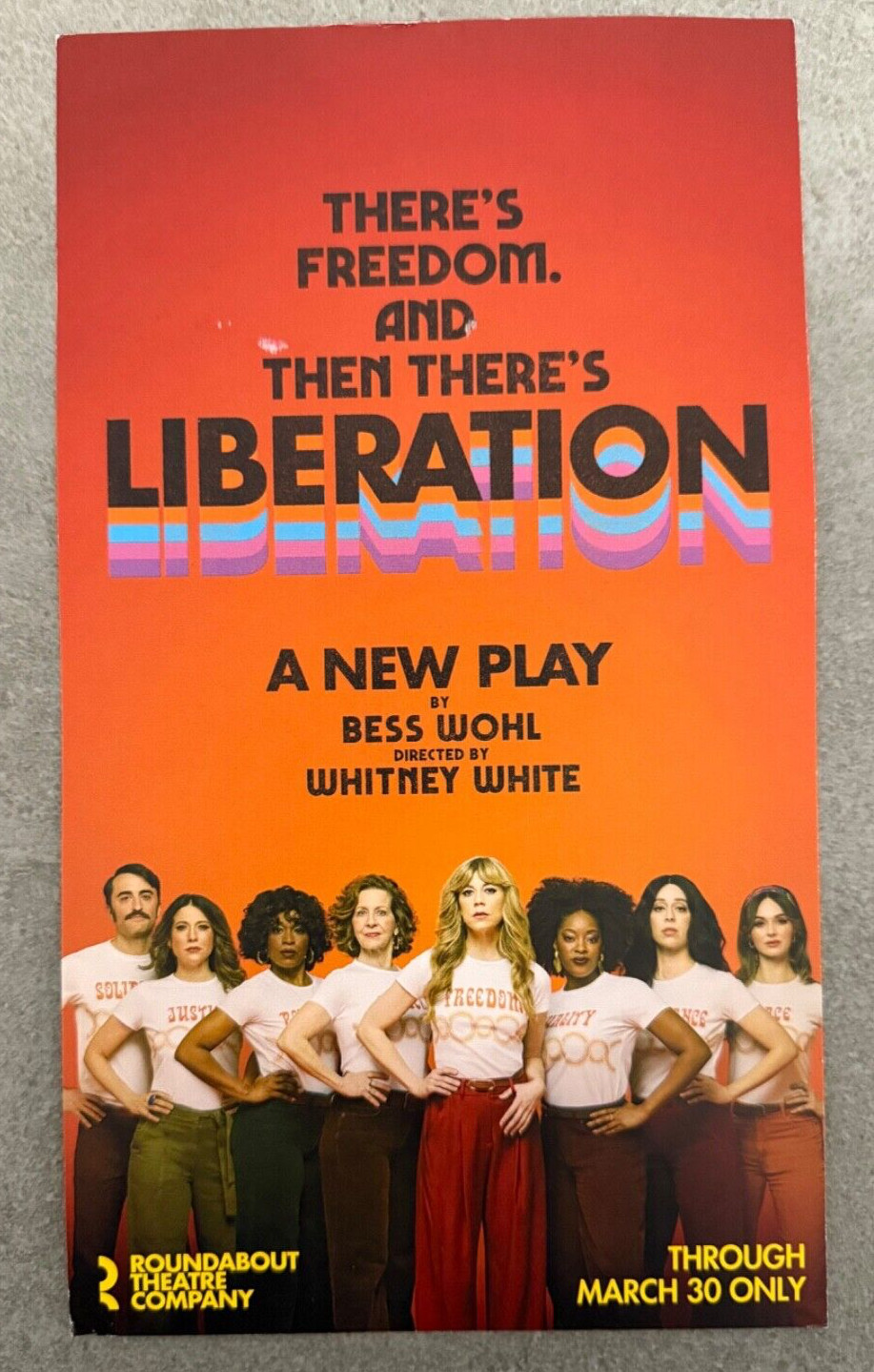 OFF Broadway Play Mailer Advertisement 2025 LIBERATION