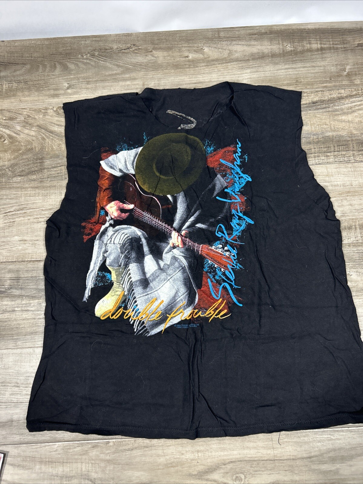 Stevie Ray Vaughan 1989 In Step Vintage Concert Tour T Shirt Medium / Large