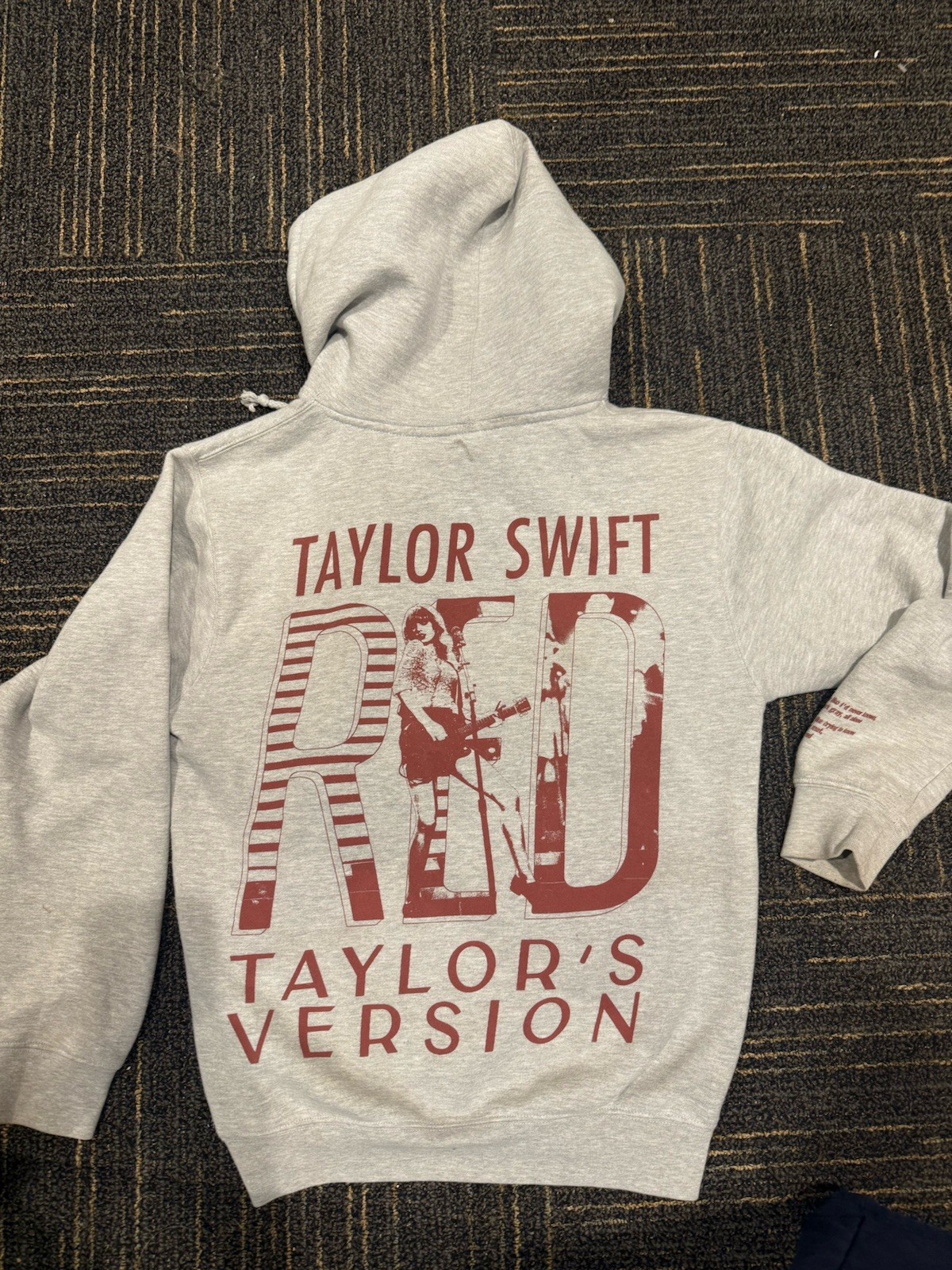Taylor Swift Merch Red Taylor’s Version Gray Hoodie Size S