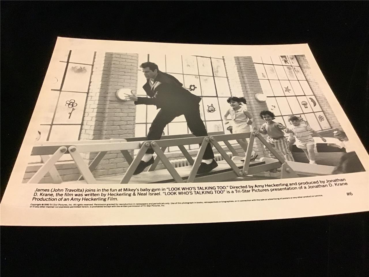 Movie Still Look Whos Talking Too 1990 John Travolta 8 x10 B&W Glossy
