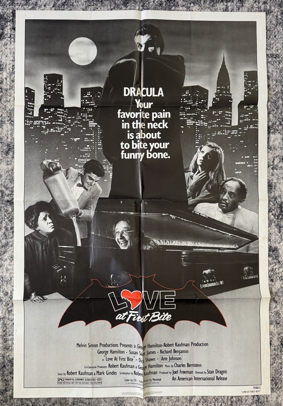 Love At First Bite Vintage Original Movie Poster One Sheet 1979 George Hamilton