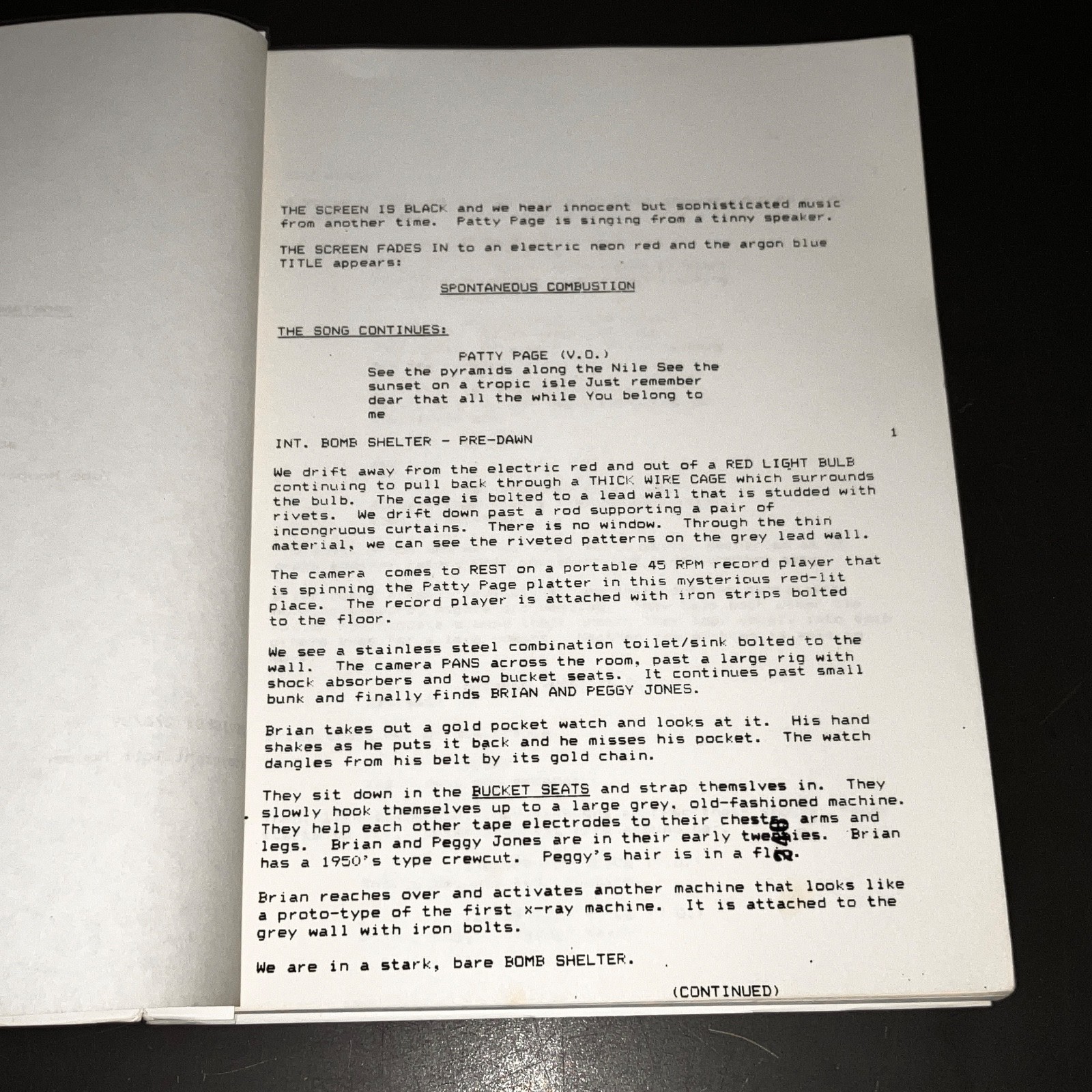 TOBE HOOPER 1989 “Spontaneous Combustion” Horror Script CAA Agency Covers