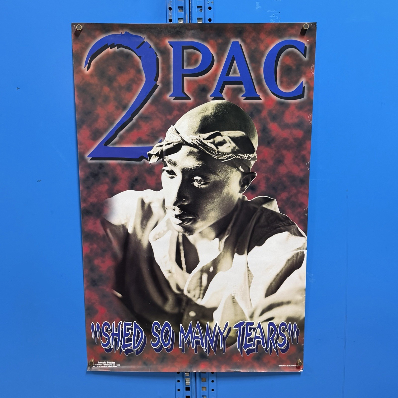 Vintage Scorpio Tupac 2Pac Posters Lot 3 Rap Hip Hop 90s Y2K 34×22 + Extra Print