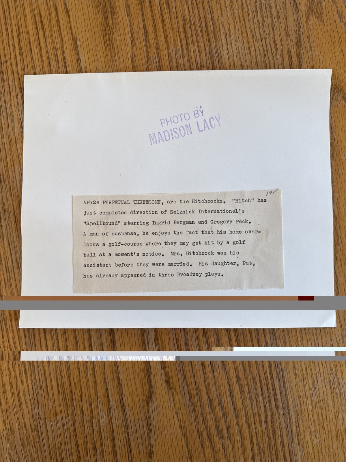 Alfred Hitchcock Lot- Press Book, Press Kit, Original Photos From 1945 & 2 DVDs