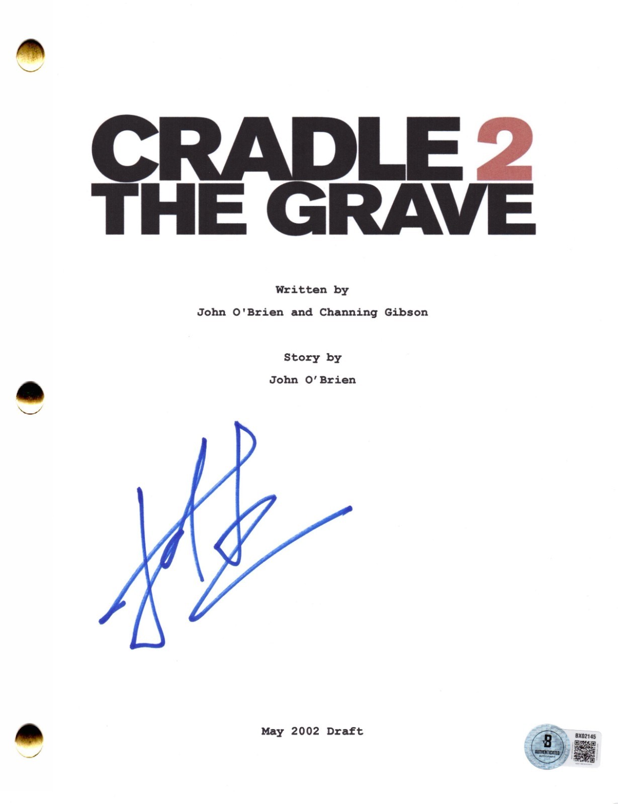 Jet Li Signed Cradle 2 The Grave Full Script Authentic Autograph Beckett