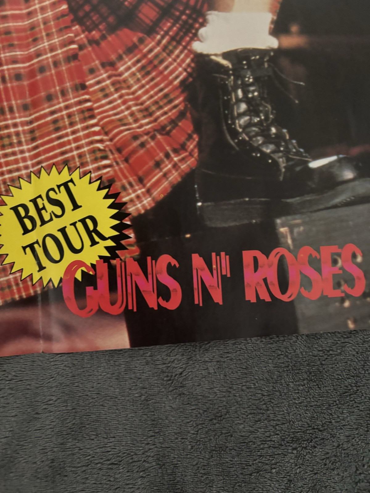 Vintage 1986 Eddie Van Halen & Axl Rose Doubled Sided Poster 16×22 Inches