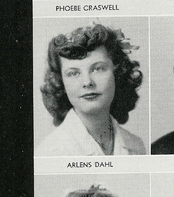 ARLENE DAHL 1943 Washburn High School Yearbook MN SENIOR Year