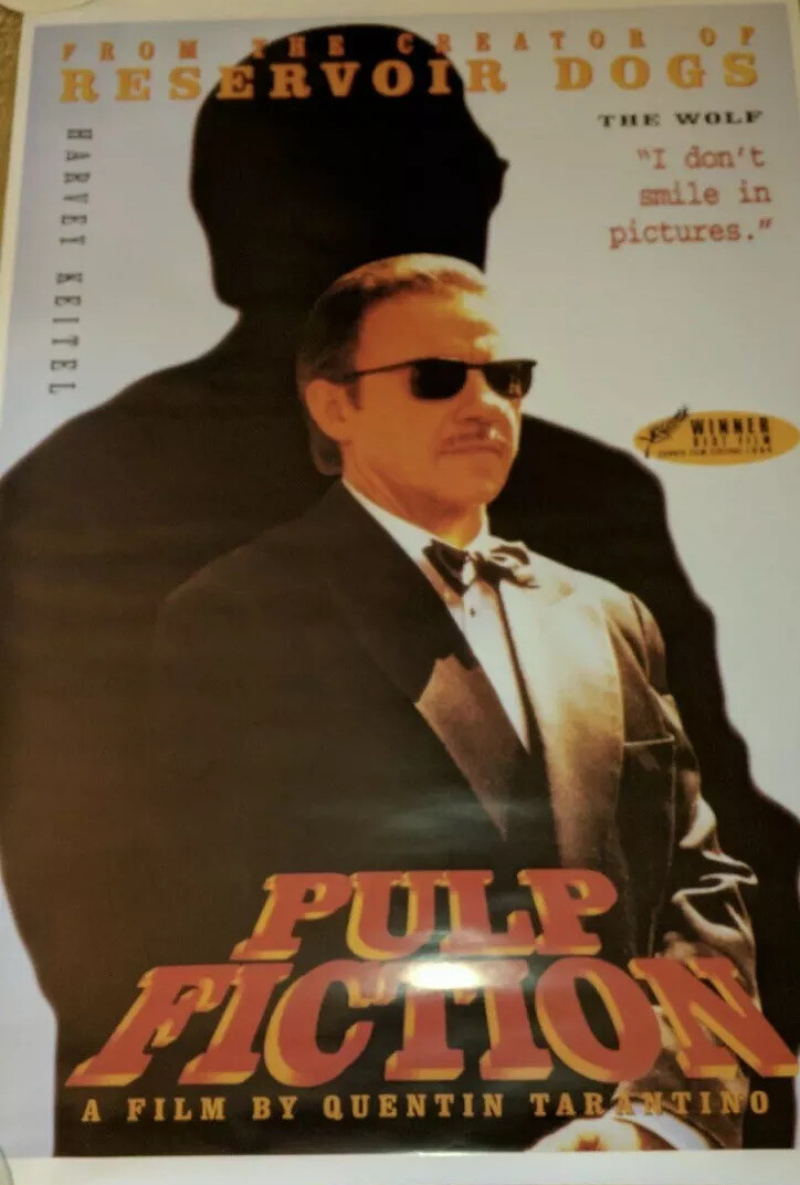 Pulp Fiction poster The Wolf Original UK MINT 24×36 Quintin Tarantino RareSealed