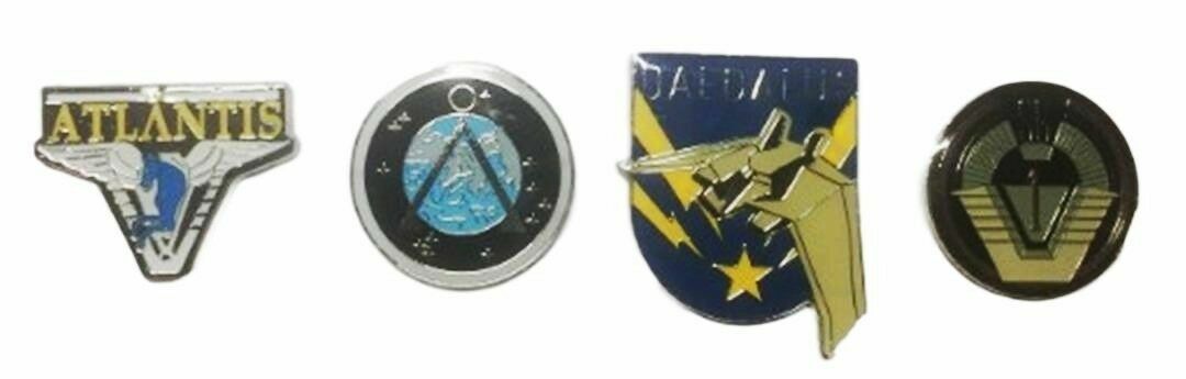 Stargate SG1 And Stargate TV Series Enamel Metal Pin Set of 4