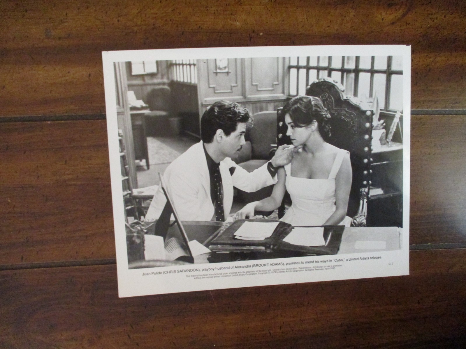 (CUBA) Brooke Adams/Chris Sarandon 1979 10 x 8 Glossy Black & White Press Photo