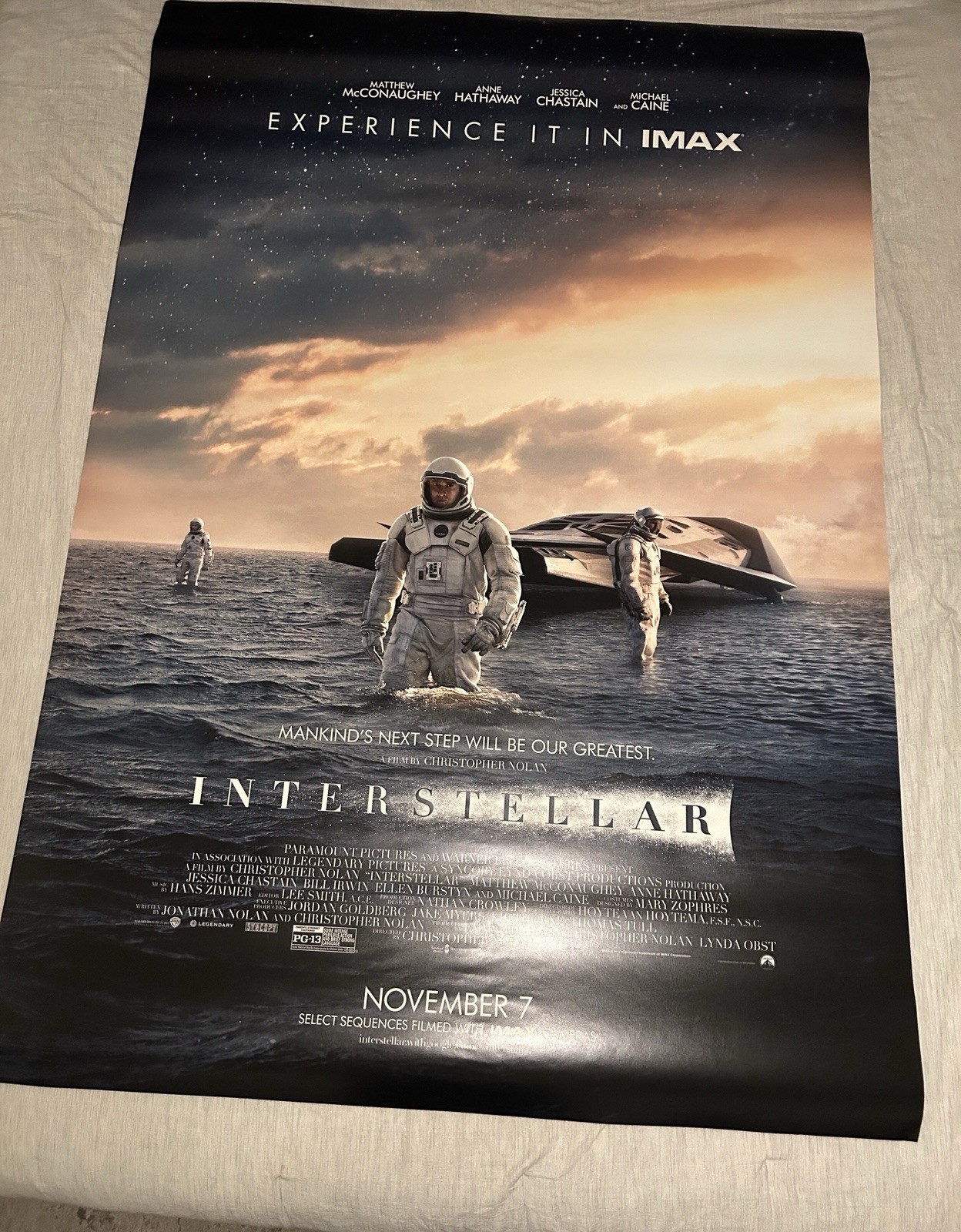 INTERSTELLAR 2014 Original DS 48×70 Bus Shelter IMAX Poster Christopher Nolan