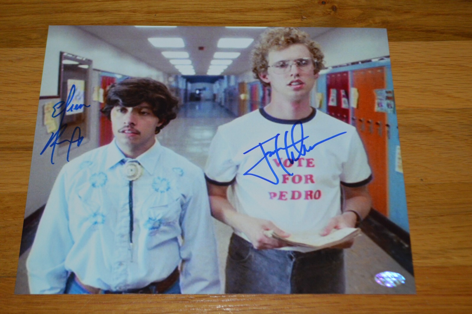 Jon Heder & Efren Ramirez Signed “Napolean Dynamite” 8×10 Photo w/ LEAF COA