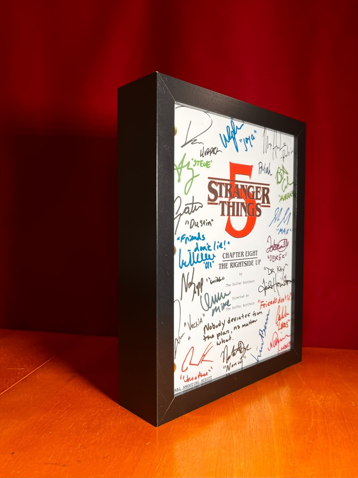 Stranger Things 5 Series Finale Script Signed- Rightside Up- Autograph Reprints